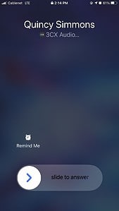 incoming call locked screen