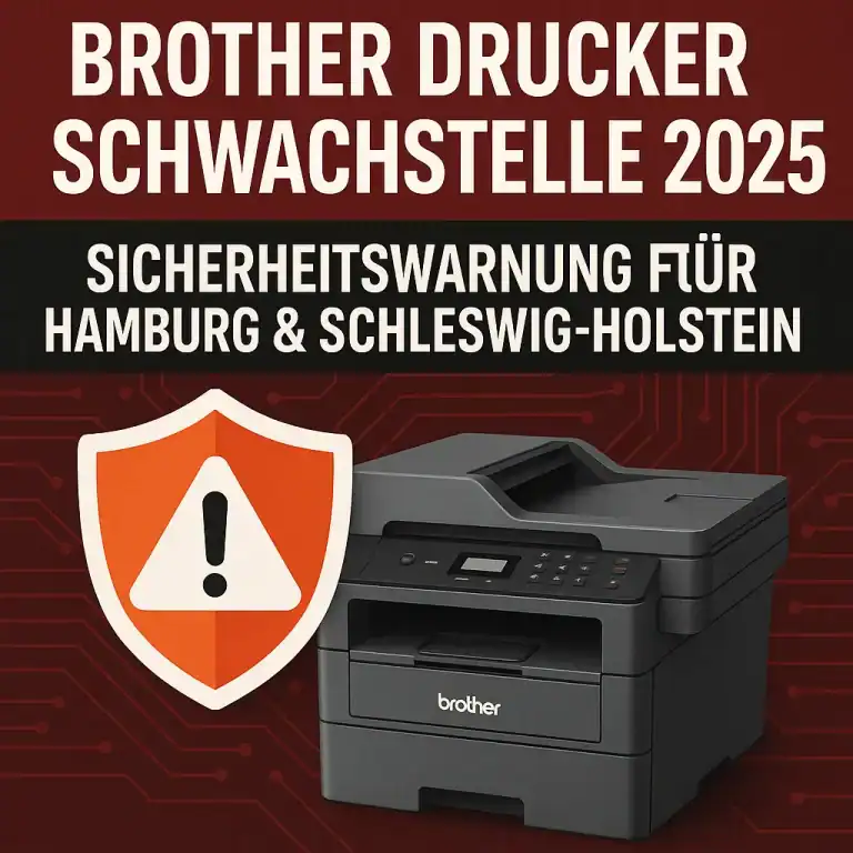 Brother Drucker Schwachstelle 2025 – Sicherheitswarnung für Unternehmen in Hamburg und Schleswig-Holstein